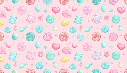 Sweet pastel candy pattern