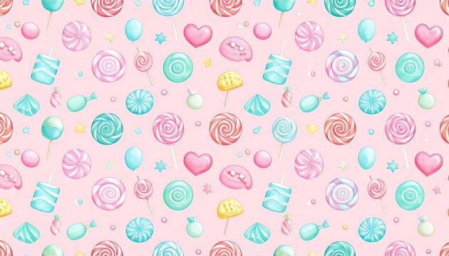 Sweet pastel candy pattern