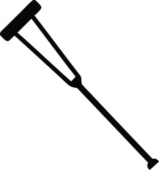 walking crutch vector illustration