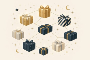 Luxury Gift Network with Celestial Elements