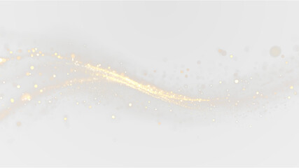 Glowing abstract gold dust wave isolated overlay with sparkling transparent PNG effect, Golden light wave with glowing particles, sparkling background