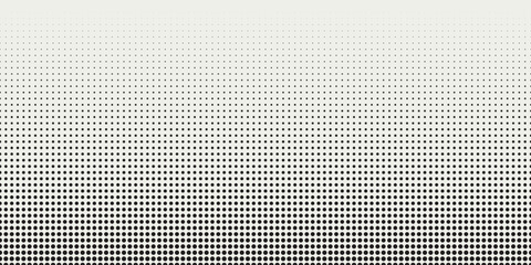 Abstract background with halftone pattern. Black bold dots transition to small nested vertically. Retro comic background for banners, posters and wallpapers. Vector illustration