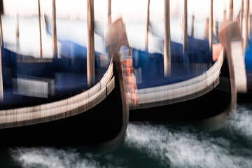 gondola in venice with intentional camera movement for artistic mood © Agata Kadar