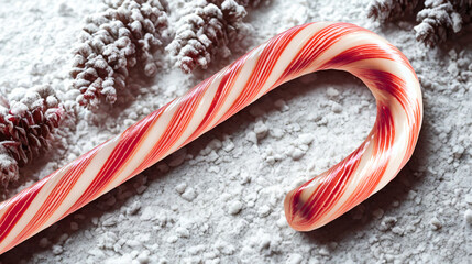 Candy cane red white christmas sweet decoration