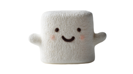 Cute marshmallow snowman winter holiday decoration