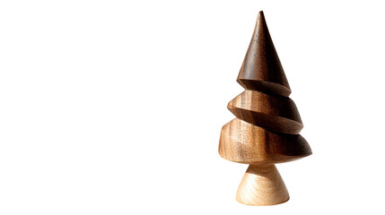 Wooden christmas tree minimal holiday decoration