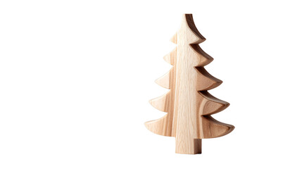 Wooden christmas tree minimal holiday decoration