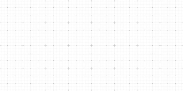 Seamless square grid background with empty space on white background. Design of square graph paper, school math sheet, grid paper sheet, notebook pattern, architectural graph paper.Vector illustration