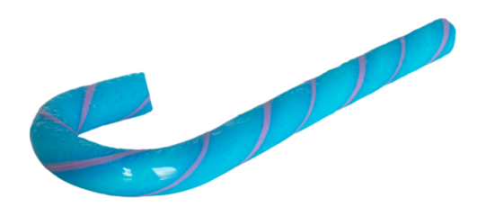 Large blue and pink candy cane