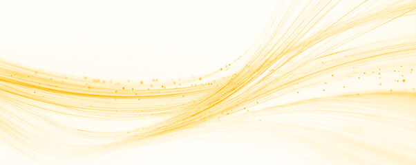 Transparent neon speed line stretches through a digital space. Glowing orange light trails visualize fast data flow and motion energy. Futuristic abstract illustration isolated in png.