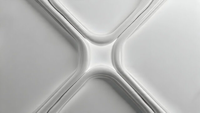 Pure overhead shot showing devices forming clean X shape, subtle light gradient making abstract minimal tech pattern