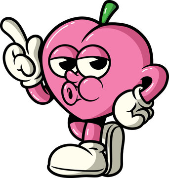 Cartoon Peach Character