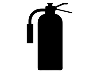 fire extinguisher simple black silhouette vector