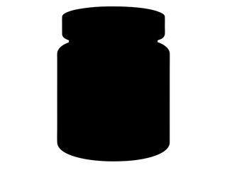 pill bottle black silhouette vector,pill bottle icon