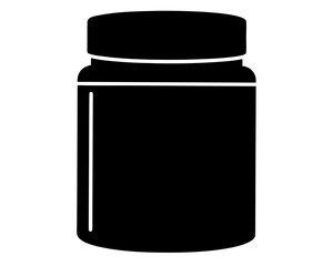 pill bottle black silhouette vector,pill bottle icon