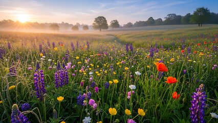 Obraz premium “Vibrant Spring Landscapes and Blossoming Nature Elements”
