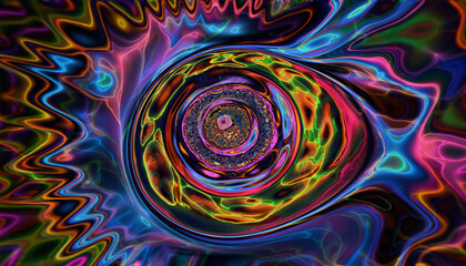 Vibrant Psychedelic Swirl Pattern