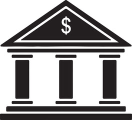 Modern secure bank home icon vector design suitable for financial institution branding, banking apps and digital fintech platforms