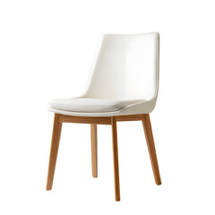 Modern White Dining Chair with Wooden Legs for Elegant Home Decor