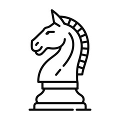 Chess Pieces Vector Icon Set (Knight, King, Bishop)Print