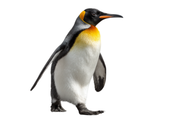 Penguin standing isolated on transparent background