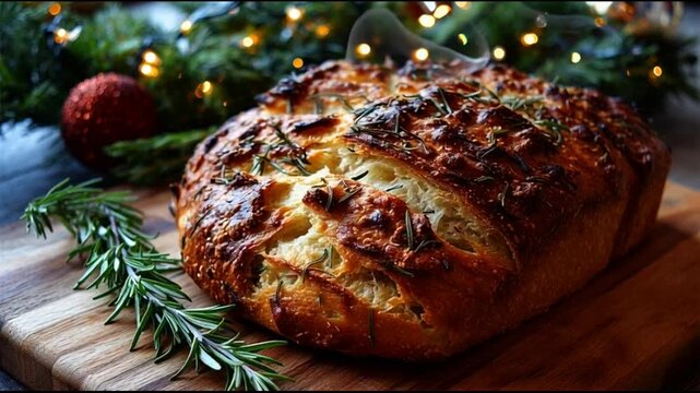fresh baked bread on the table