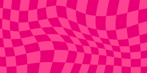Abstract pink checkered background. Design for banner, greeting card, poster, cover, web, social media. © Rafi