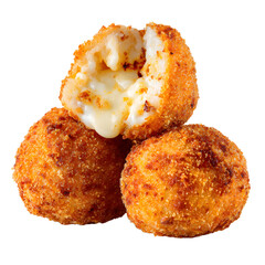 Delicious Trio of Crispy Italian Arancini Risotto Balls on Platter