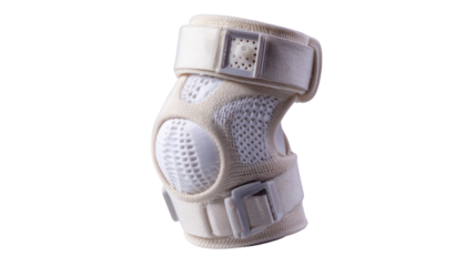 Orthopedic Knee Support Brace with Adjustable Straps on White Background