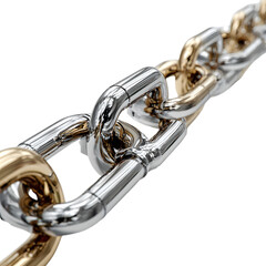 Metallic Chain Links Interlocking in Unity Symbolizing Strength and Connection