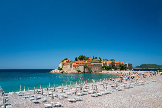 Sveti Stefan beach. Montenegro.