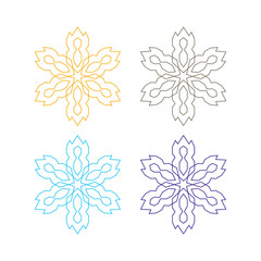 Obraz premium AYURVEDA SPA MASSAGE SIGN SYMBOL LOGO VECTOR ISOLATED ON WHITE