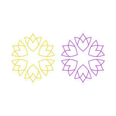 AYURVEDA SPA MASSAGE SIGN SYMBOL LOGO VECTOR ISOLATED ON WHITE