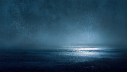 Fototapeta premium An ethereal, moody landscape with a reflective surface under a textured, gradient sky