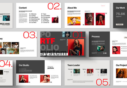 Creative Portfolio Presentation Template Layout