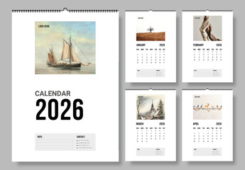 Minimal Calendar Template 2026