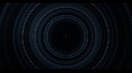 Abstract animation of dark blue concentric circles moving and expanding, creating a deep visual tunnel for technology concept and digital data flow