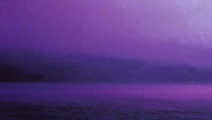 Impressionistic seascape painting with shades of violet and purple creating a dreamy atmosphere