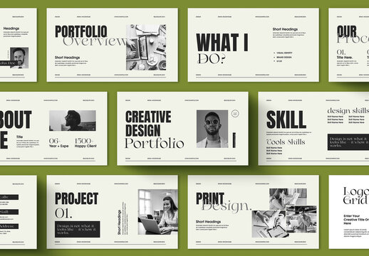 Portfolio Presentation Template Design For Creative Designer