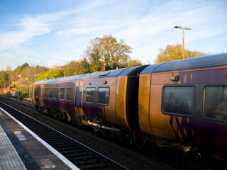 British Rail commutter passenger suburban railway station West Midlands England UK