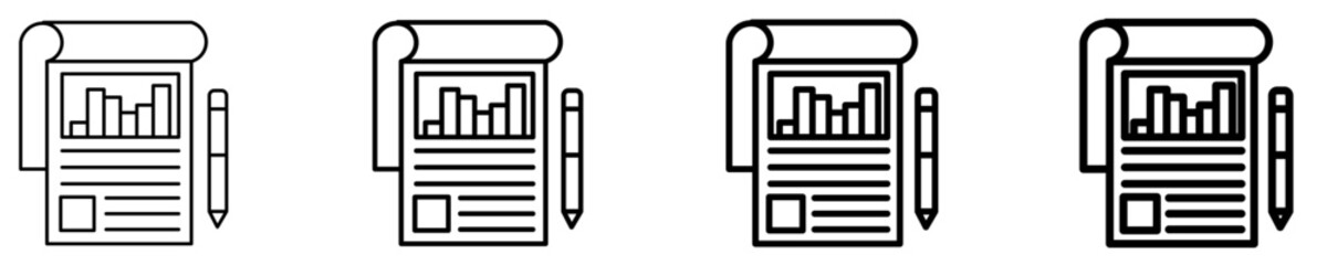 Financial Statement Icon Set Different Style Collection