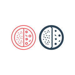 Curry icons set food logo template