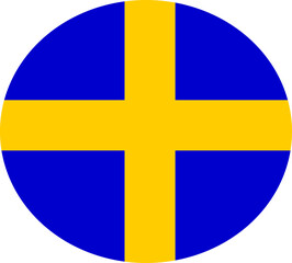 Sweden Map Flag Vector Design Swedish Flag in Country Map Silhouette