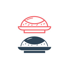 Curry icons set food logo template