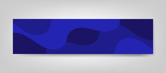 Abstract Blue Fluid Shape LinkedIn Banner Background Design