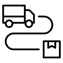 Shipment Vector Line Icon Design