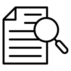 Audit Vector Line Icon Design
