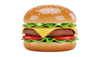 Burger Delight: A mouthwatering burger creation, a delectable combination of fresh ingredients artfully stacked between toasted sesame seed buns. It is a visual symphony of flavors and textures.