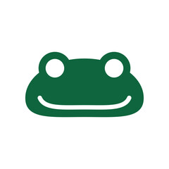 frog face minimalist logo illustration