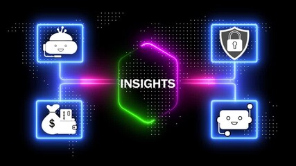 Global business insights presentation infographic, innovation, insight, investment contemplating corporate analysis business high quality interface blue background of map for the future.. - Powered by Adobe